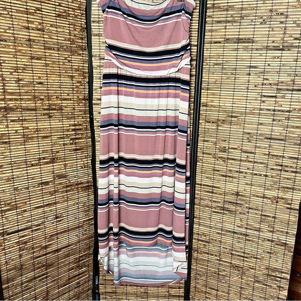 Maurices Multicolor Striped Maxi Dress